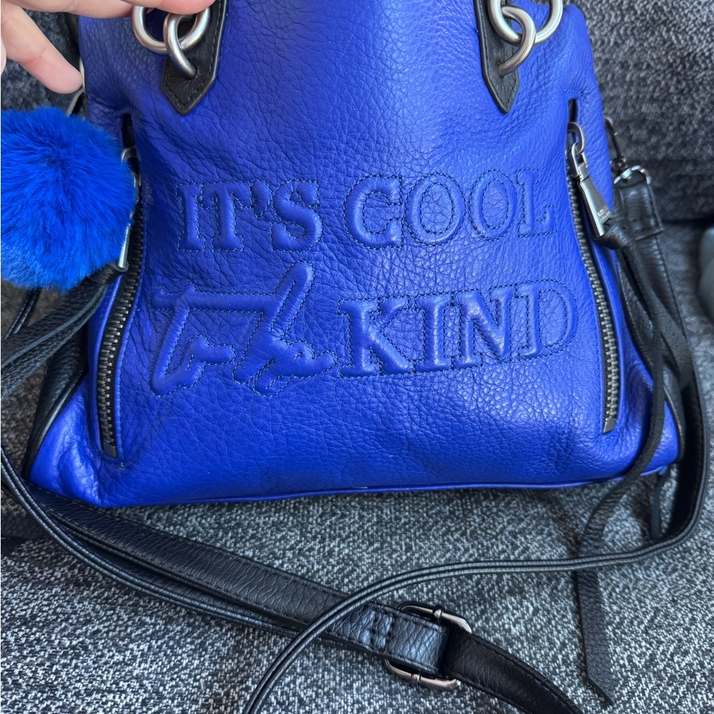 Aimee Kestenberg Cool to Be Kind Blue Crossbody Bag with Black Accents